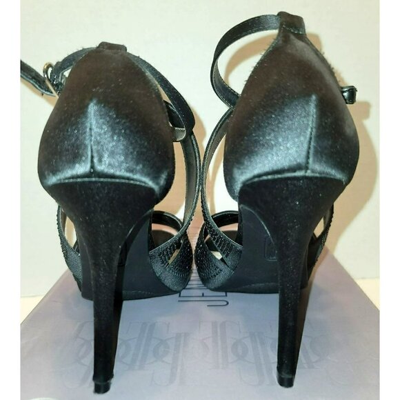 JLo Jennifer Lopez Flora Black Rhinestone Pumps - Size 7 - Picture 7 of 10